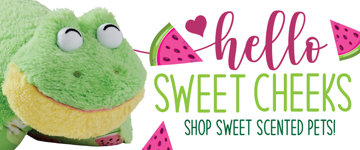 Hello Sweet Cheeks! Click here to shop Sweet Scented Pillow Pets!