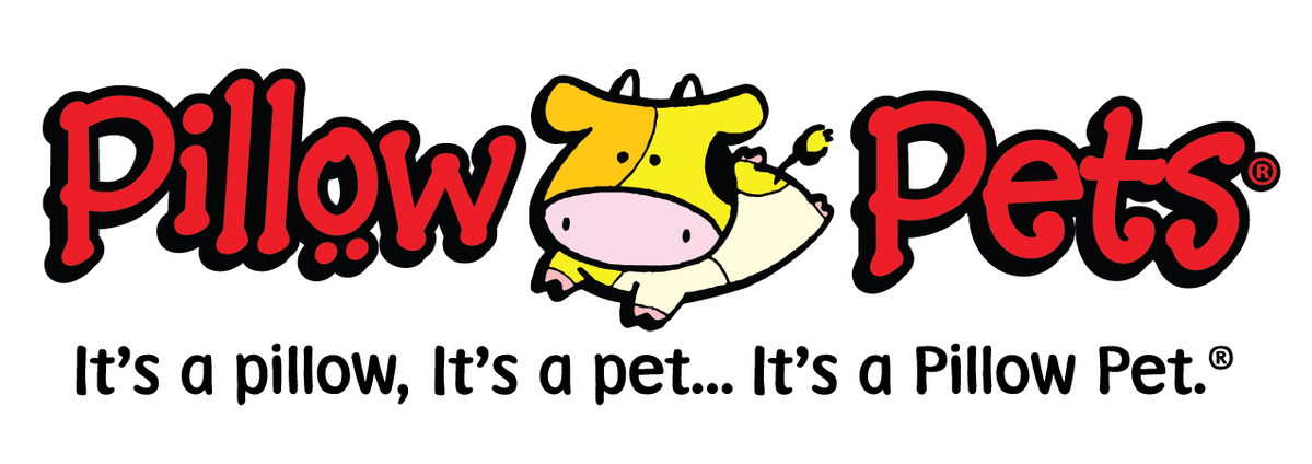 The Pillow Pets logo, with the tagline Its a Pillow, Its a Pet, Its a Pillow Pet!